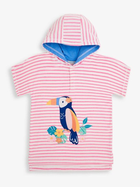 Toucan Towelling Hooded Pull-On in Pink (D18577) | £12
