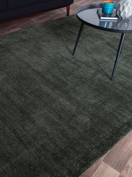 Asiatic Rugs Green Aston Copper Hand Loomed Viscose Rug (D19124) | £188 - £534