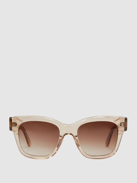 Chimi Large Frame Acetate Sunglasses in Ecru (D20428) | £110