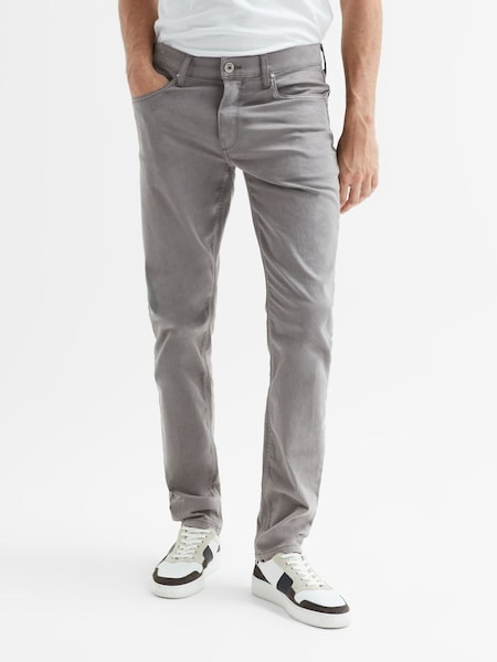Paige Slim Fit Straight Leg Jeans in Brushed Nickel (D24277) | £128