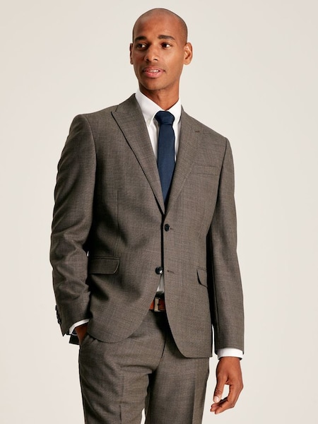 Neutral Textured Suit Jacket (D24735) | £200