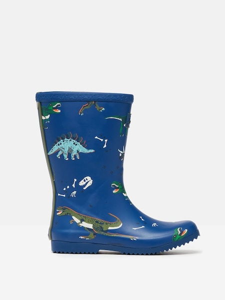 Blue Roll Up Flexible Printed Wellies (D24859) | £22.95