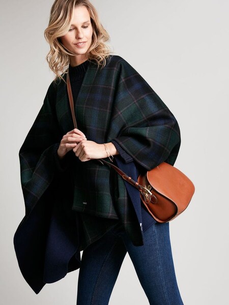 Filby Blue Reversible Wrap Cape (D24985) | £79.95