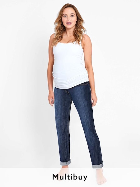 Mid Wash Straight Leg Maternity Jeans in Indigo (D39932) | £11