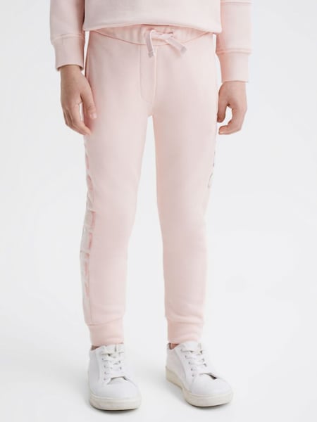 Junior Sequin Joggers in Soft Pink (D43737) | £25