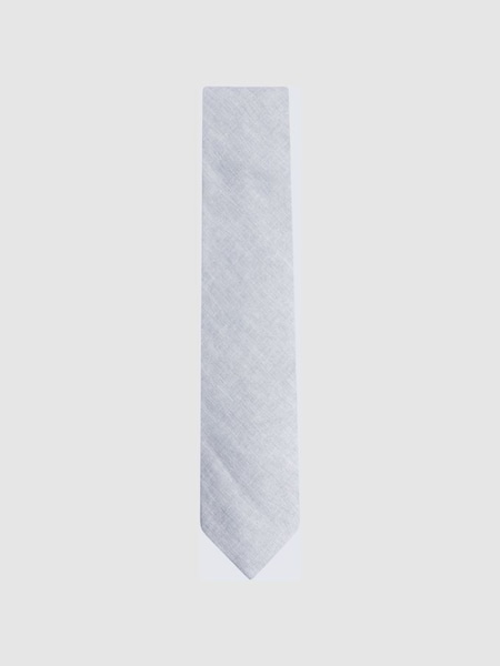 Linen Tie in Ice Melange (D50986) | £20
