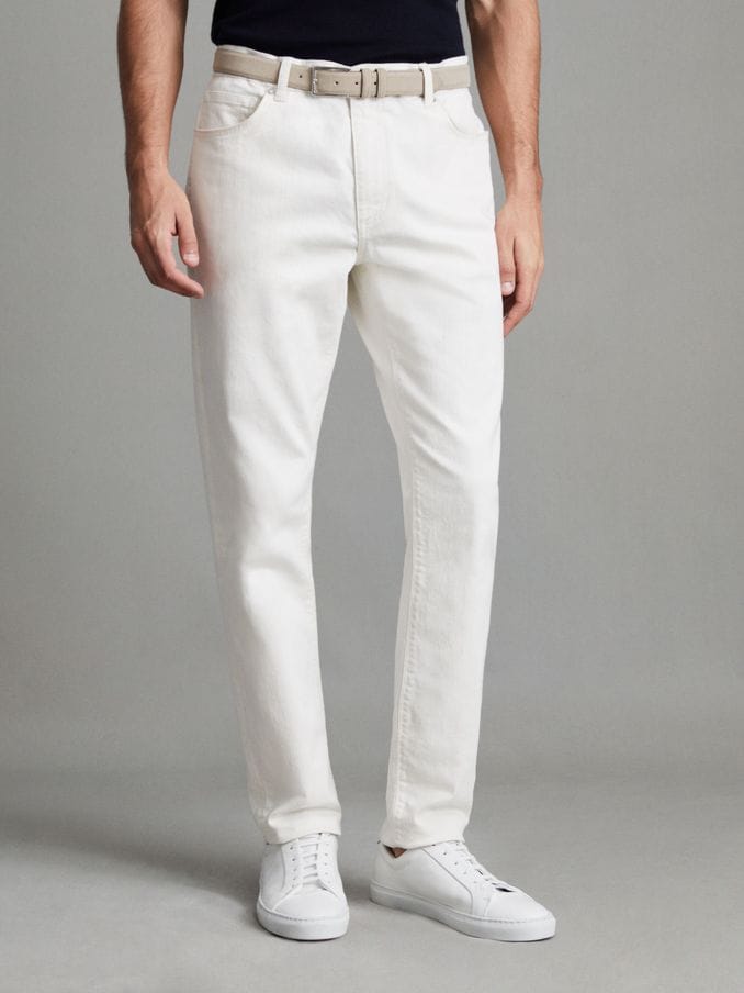 Cream colour shop jeans pant