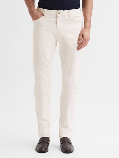 Tapered Slim Fit Jeans in Ecru (D51074) | £118