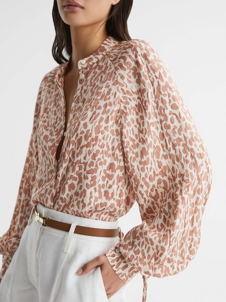 Animal Print Blouse in Neutral (D54750) | £75