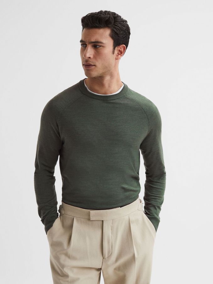 Buy Men s MERINO WOOL Sale Knitwear Online Reiss UK