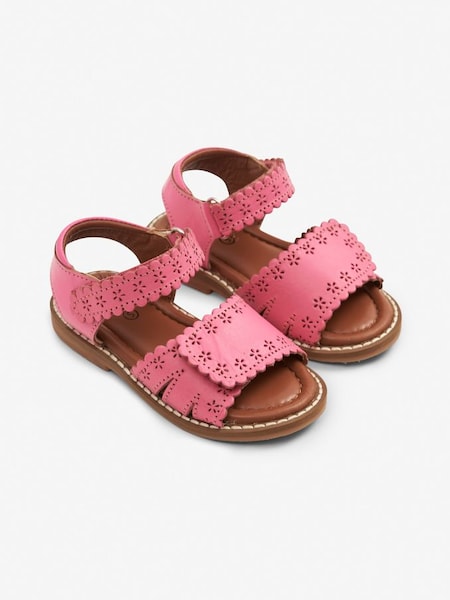 Pink Girls' Kids' Pretty Leather Sandals (D55351) | £12
