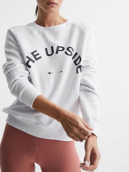 The Upside Crew Neck Jumper in White (D58013) | £130