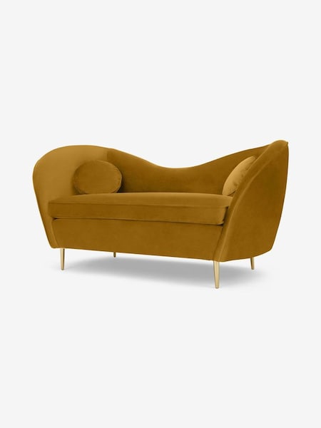 Kooper 2 Seater Sofa in Modern Velvet Saffron (D60707) | £875