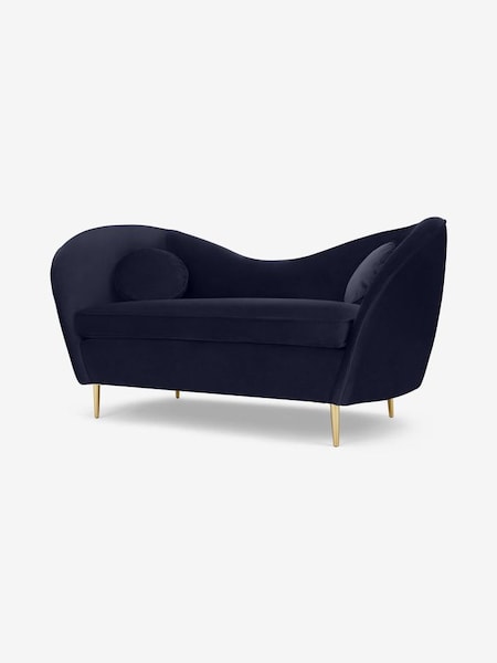 Kooper 2 Seater Sofa in Modern Velvet Midnight Blue (D60709) | £875