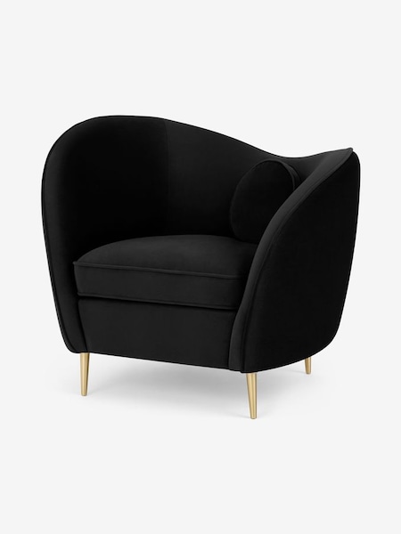 Kooper Accent Armchair in Modern Velvet Charcoal Grey (D61121) | £625