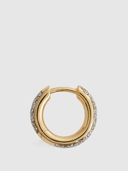 Maria Black Glitter Huggie Earring in Gold (D62360) | £45