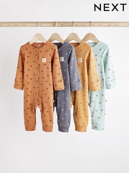 Next Neutral Baby Star Sleepsuits 4 Pack (D65245) | £26 - £28