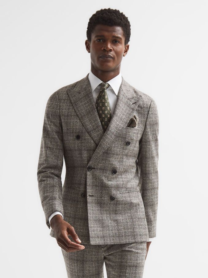 Buy Men s Brown DOUBLE BREASTED Sale Online Reiss UK