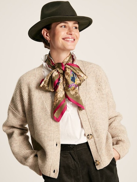 Samantha Brown V Neck Ribbed Knit Buttoned Cardigan (D67655) | £59.95