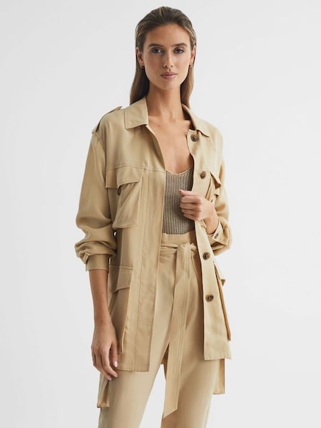 Relaxed Fit Utility Jacket in Neutral (D74478) | £225