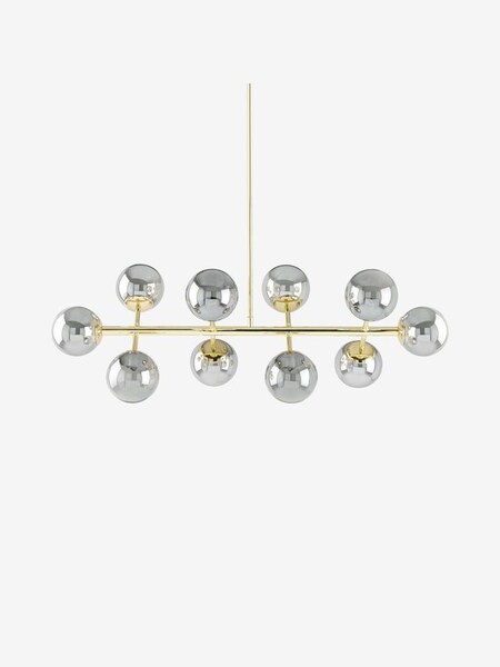 Globe Large Pendant Pendant in Brass/Smoked Glass (D78402) | £215