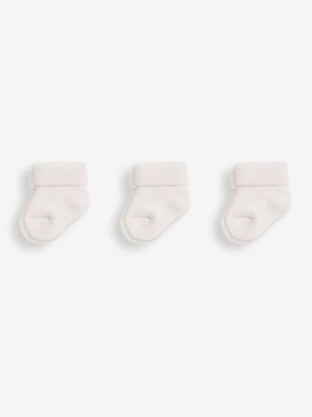White 3-Pack Baby Socks (D78630) | £5.50