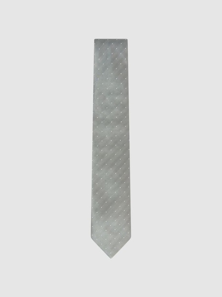 Polka Dot Tie in Soft Sage (D79030) | £38