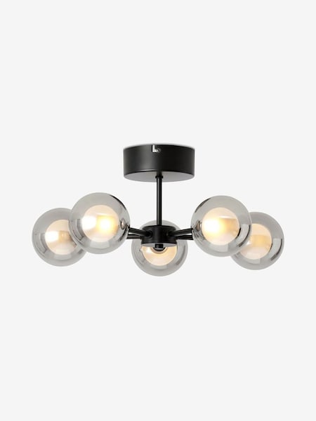 5 Light Flush Masako Light in Smoke Grey (D79624) | £179