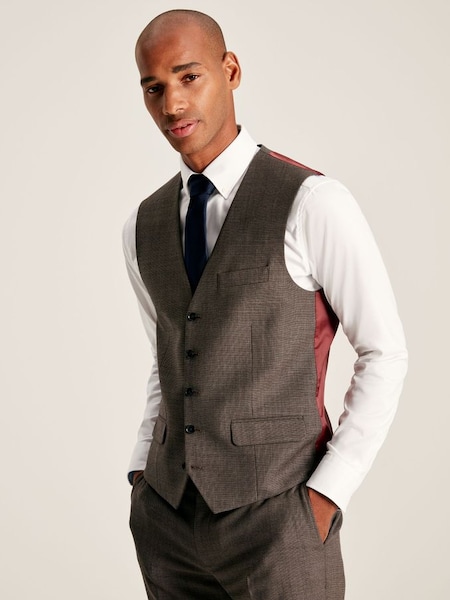 Neutral Textured Suit Waistcoat (D85424) | £75