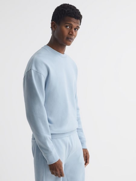 Oversized Garment Dye Sweatshirt in Ice Blue (D87084) | £35