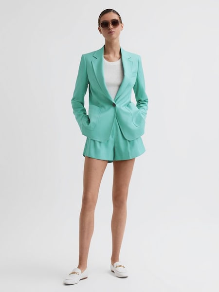 Tailored Single Breasted Blazer in Green (D87114) | £95