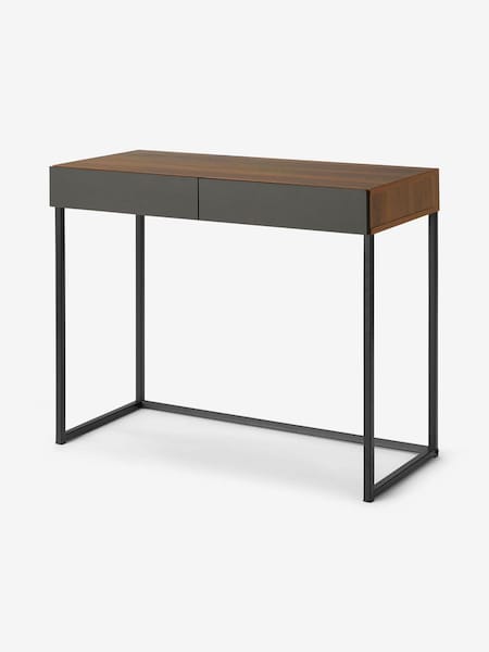 Hopkins Compact Desk in Walnut Effect and Grey (D87291) | £199