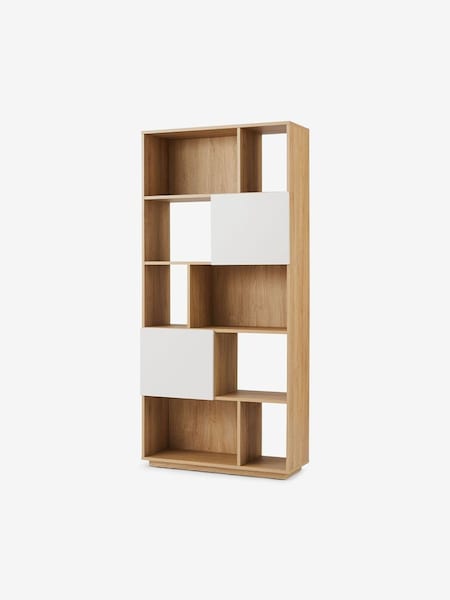Hopkins Narrow Bookcase in Oak Effect and White (D87318) | £289