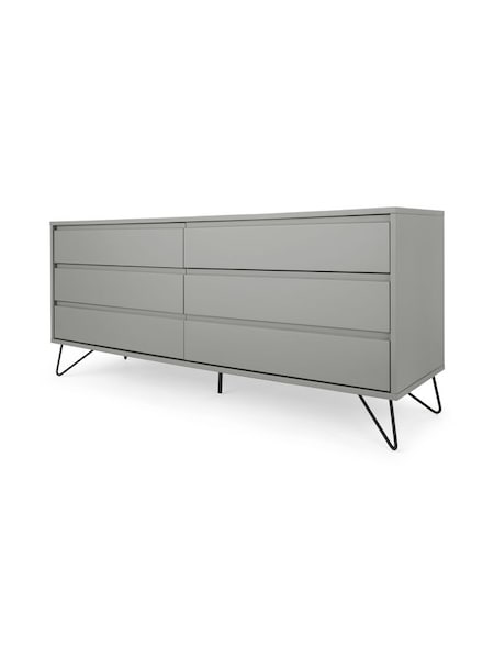 Wide Elona Chest of Drawers in Grey (D87755) | £699