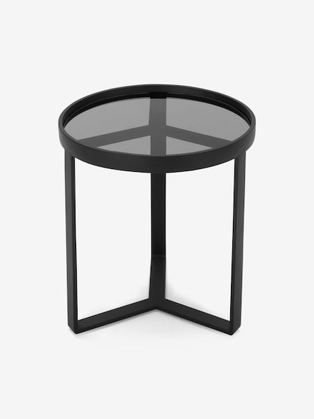 Aula Side Table in Black/Grey Glass (D87772) | £199