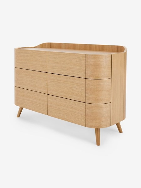 Odie Wide 5 Drawer Chest of Drawers in Oak (D87780) | £1,199