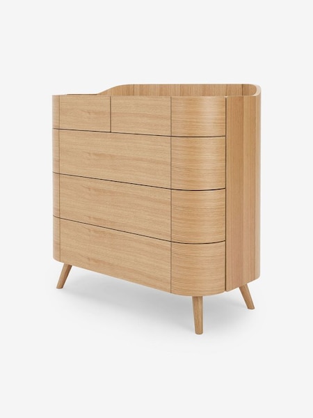 Odie Tall 5 Drawer Chest of Drawers in Oak (D87804) | £1,099
