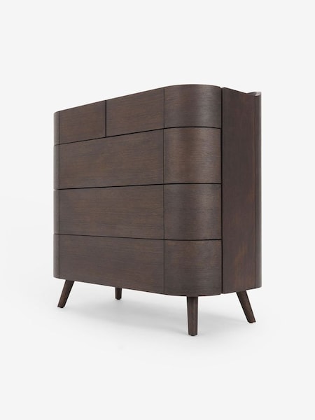 Odie Tall Chest of Drawers in Dark Stain Oak (D87847) | £1,099