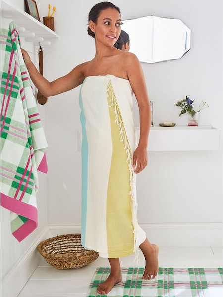 Pink Summer Stripe Turkish Beach Towel (D89863) | £36
