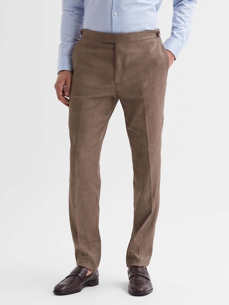 Twill Side Adjuster Trousers in Tobacco (D91362) | £60
