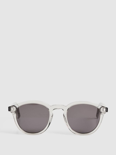 Monokel Eyewear Round Sunglasses in Grey (D93455) | £120