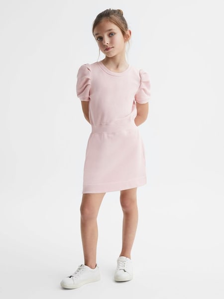 Senior Pleated Sleeve Dress in Pink (D99099) | £35