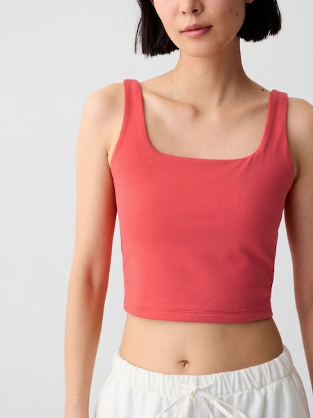 Pink Compact Jersey Cropped Vest Top (E13325) | £18
