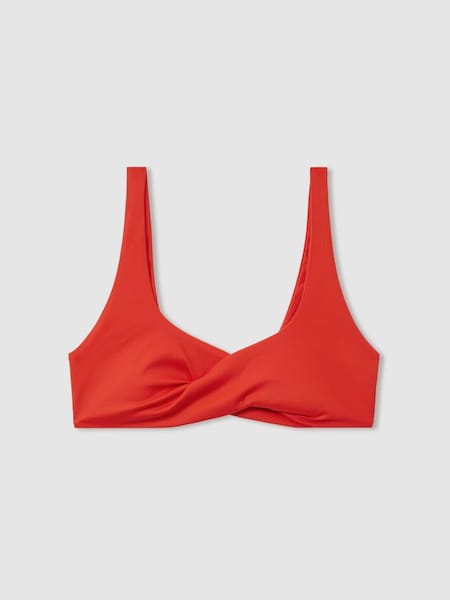 Bralette Red Underwear Twist Detail Bikini Top (E26063) | £60