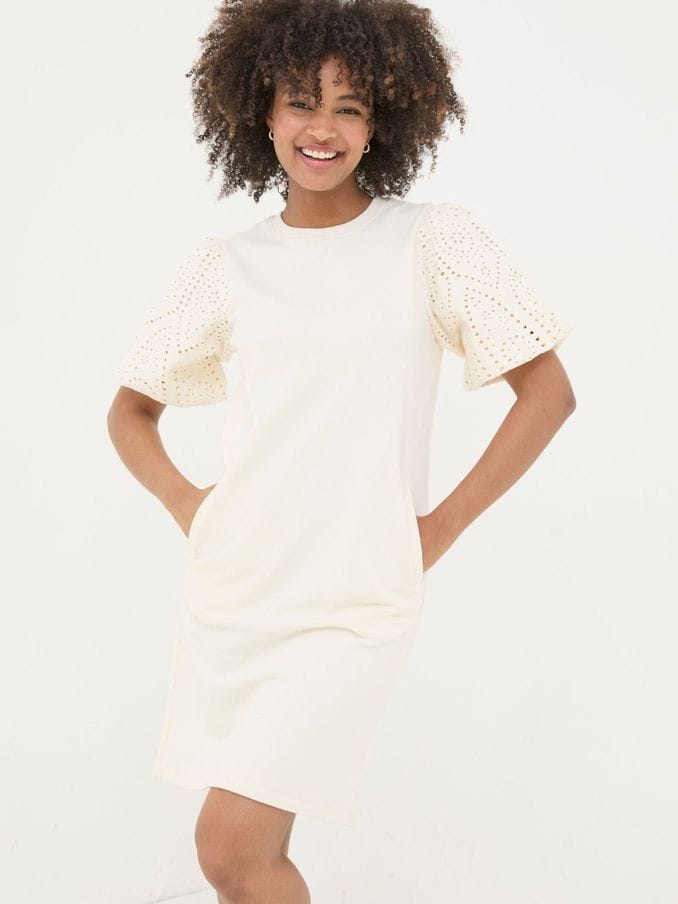 Plain white jersey dress outlet