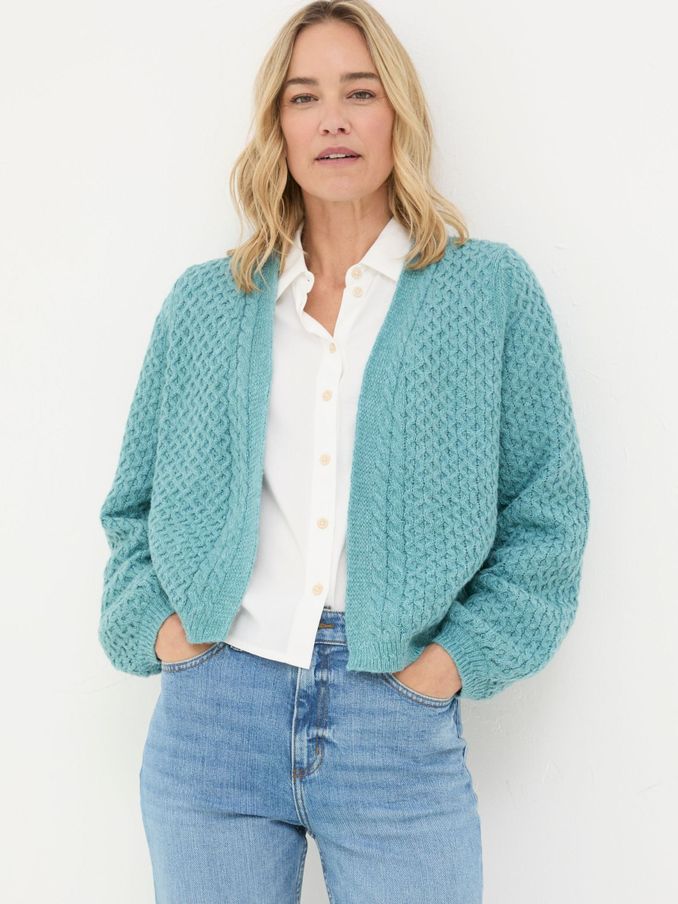 Fat face green cardigan clearance