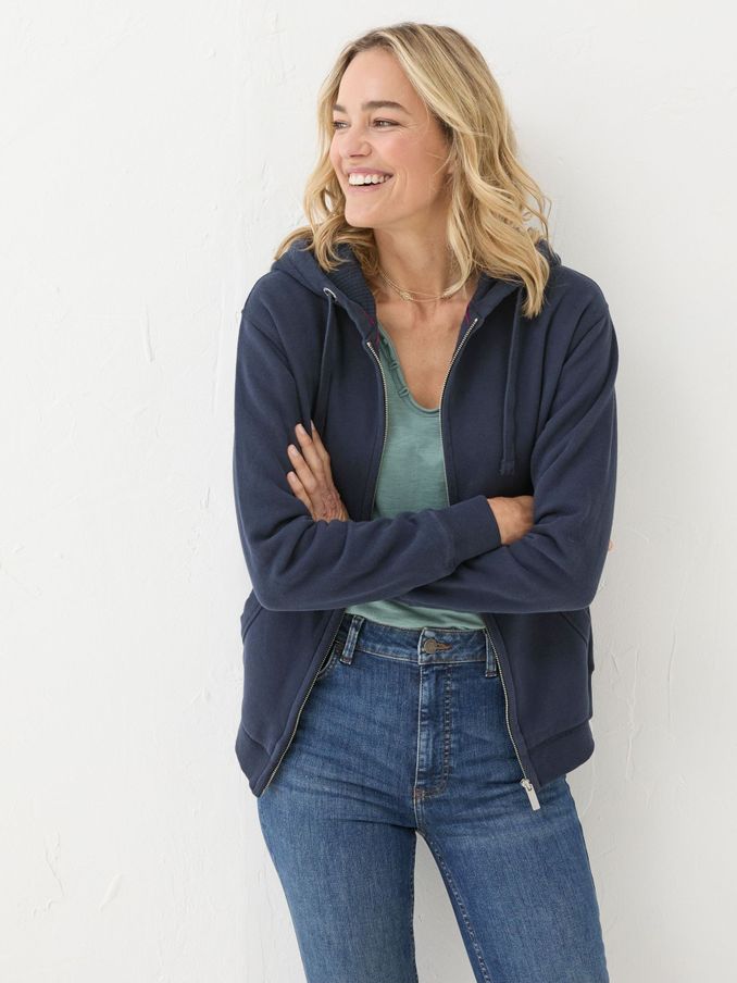 Women s Zip Through Hoodies FatFace UK