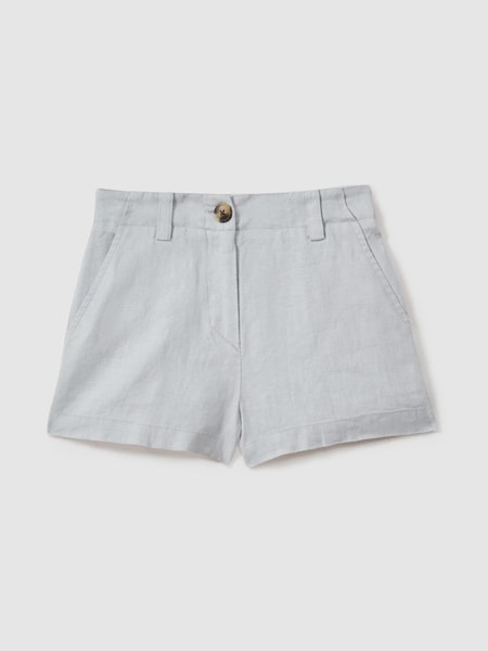 Teen Linen Loose Fit Shorts in Blue (E58994) | £43