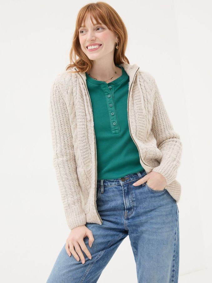 Fat face cream cardigan top