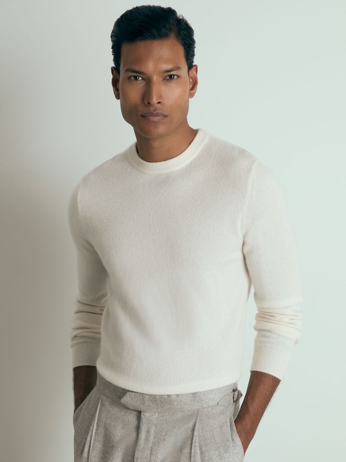 Buy WHITE JUMPERS PLAIN Reissonlineexclusivesmen Online Reiss UK